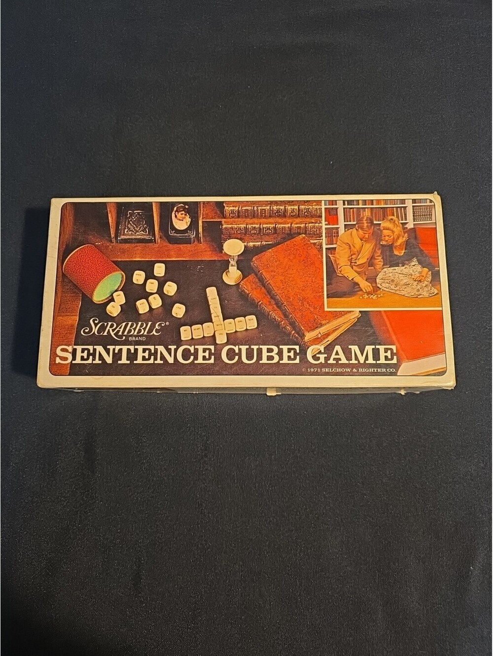 Vintage 1971 Scrabble Sentence Cube Game Complete Selchow & Righter Made in USA